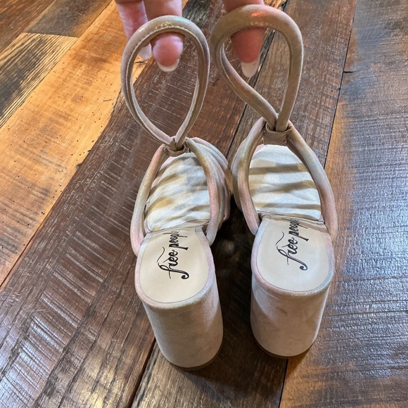 Free People Colette Cinched Heel Sandals Women’s Size 7.5–8) Rainbow Metallic - Picture 8 of 16